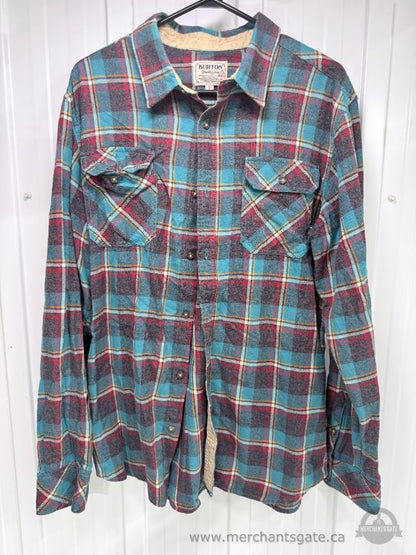 Men's XL Plaid Flannel Shirt Jacket Lot Burton Salomon Aggressor 5 Pieces