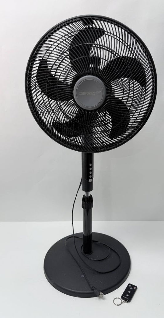 Comfortmate 16 Inch Pedestal Fan Adjustable Height With Remote Control Quiet Cooling