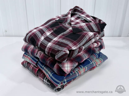 Men's Plaid Flannel Shirt Lot Size Large XL J.Crew rue21 Mountain Ridge 4 Shirts