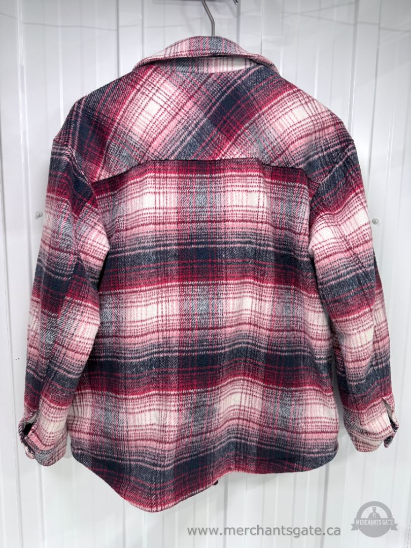 Levi's Women's Plaid Lined Jacket Coat Red Black White Size Medium M