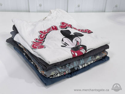 Women's Small Medium T-Shirt Lot 6 Pieces Vans Roxy Roots Billabong Disney Mickey