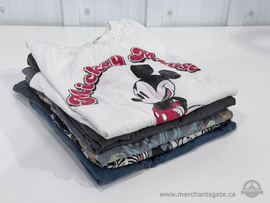 Women's Small Medium T-Shirt Lot 6 Pieces Vans Roxy Roots Billabong Disney Mickey