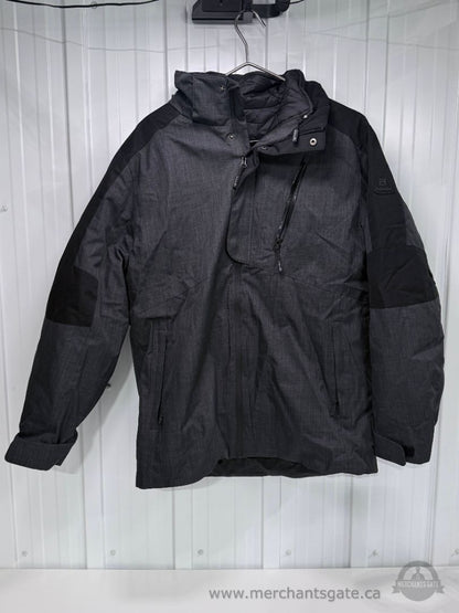 Avalanche Men's Large 3-in-1 Winter Jacket Removable Insulated Liner Black Grey