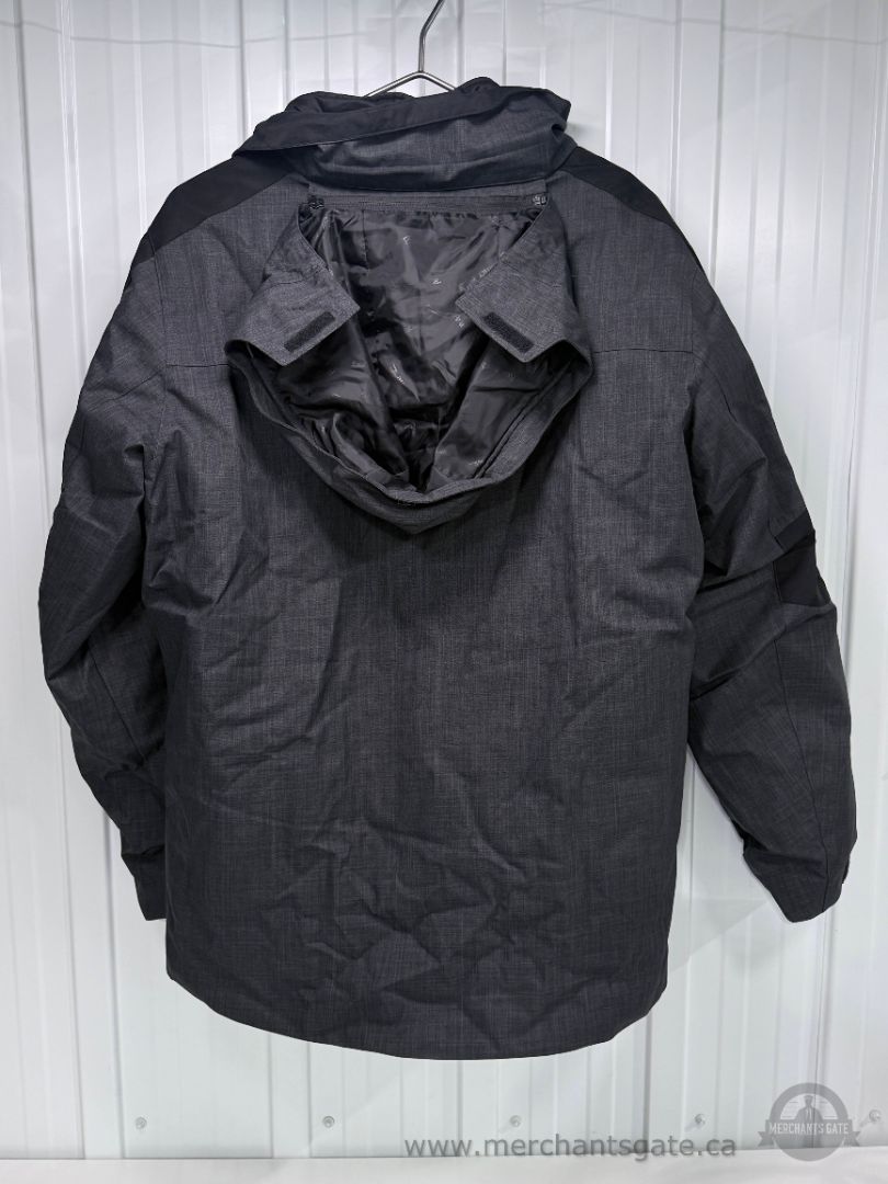 Avalanche Men's Large 3-in-1 Winter Jacket Removable Insulated Liner Black Grey