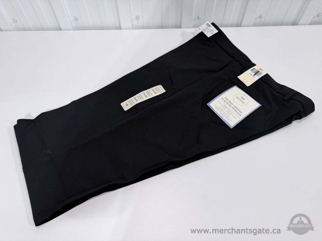 New Dockers Premium Edition Men's Black Dress Pants Straight Fit 36x30