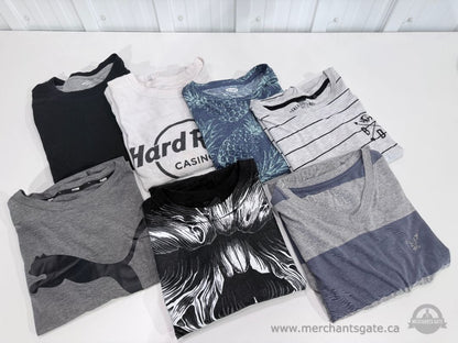 Mens Men's Size Large T-Shirt Lot Puma Hard Rock Old Navy Graphic Shirts 7 Pieces