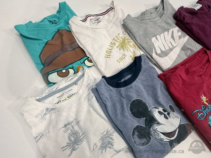 Women's Large XL T-Shirt Lot 8 Shirts Disney Mickey Mouse Nike Hollister Graphic Tees