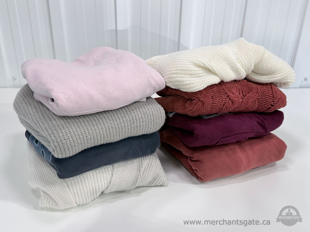 Women’s XS Small Sweater Hoodie Cardigan Clothing Lot – 8 Pieces