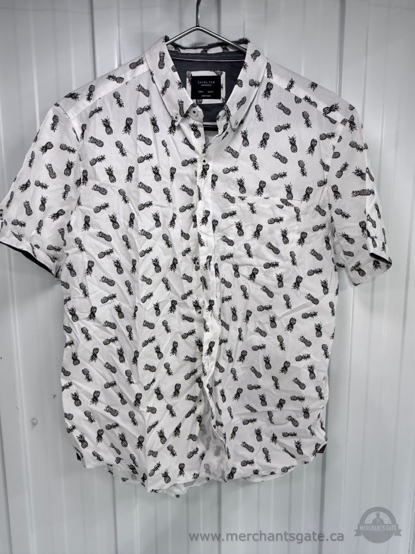 Men’s Size Large Short-Sleeve Button-Up Shirt Lot – US Polo Assn Patterned Shirts