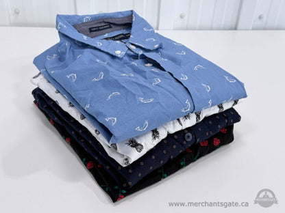 Men’s Size Large Short-Sleeve Button-Up Shirt Lot – US Polo Assn Patterned Shirts