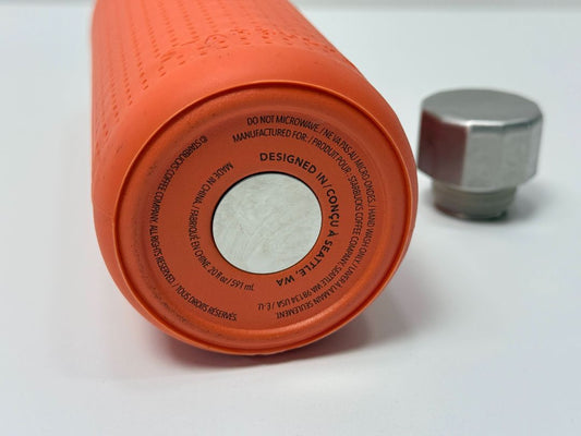 Starbucks orange Silicone Stainless Steel Water Bottle 20oz 591ml