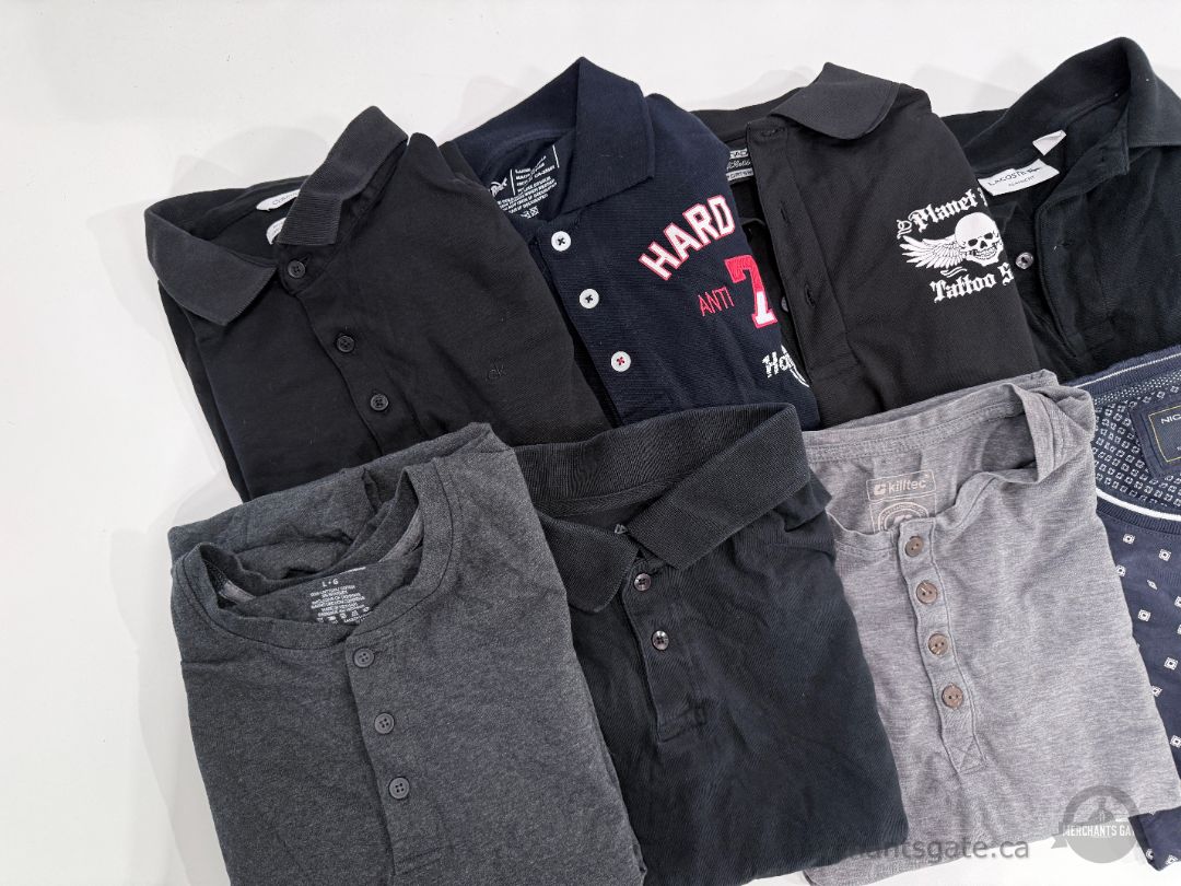 Men’s Size Large Polo Shirt and Casual Shirt Lot – Lacoste Calvin Klein American Eagle