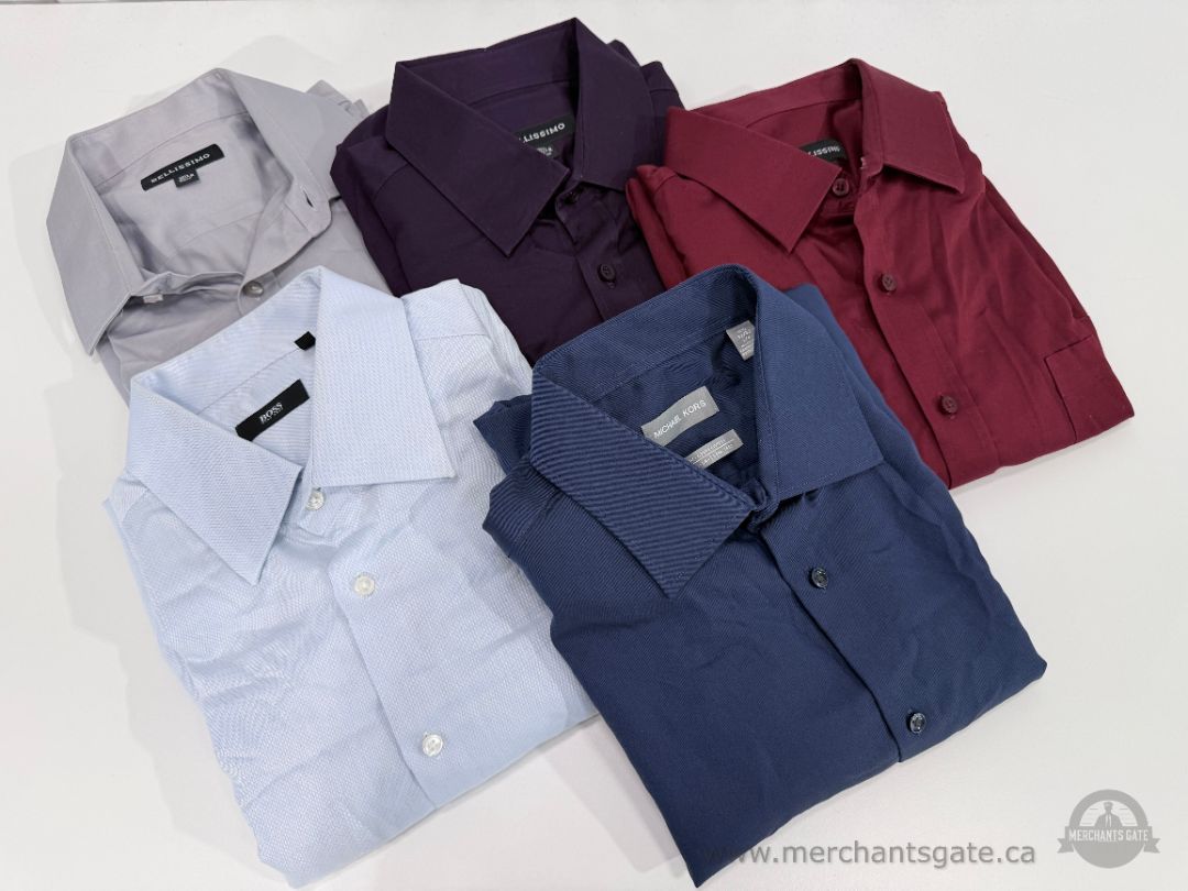 Men’s 16½ Large Dress Shirt Lot – Hugo Boss Michael Kors Bellissimo – 5 Shirts