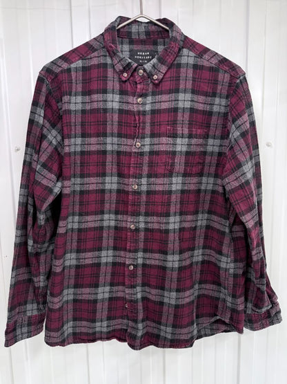 4 Men's XL Plaid Button Down Shirts American Eagle Red Head Urban Heritage