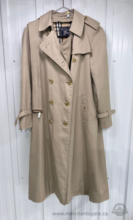 Vintage Burberrys England Women’s Petite XS Long Belted Trench Coat