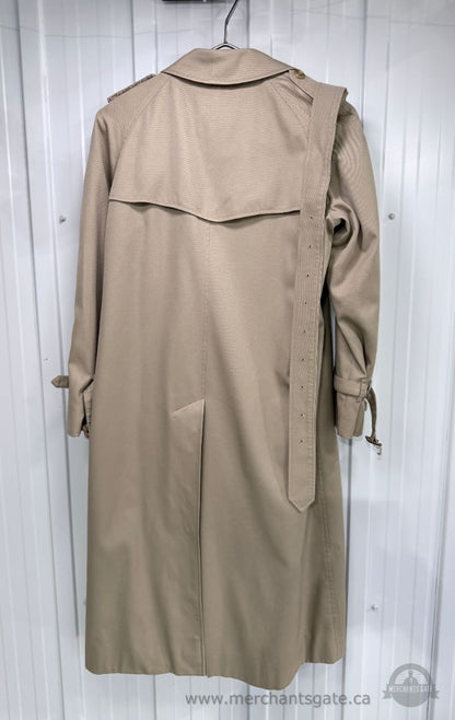 Vintage Burberrys England Women’s Petite XS Long Belted Trench Coat
