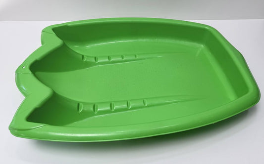 Rex Green Plastic Kids Snow Sled Toboggan Outdoor Winter Fun