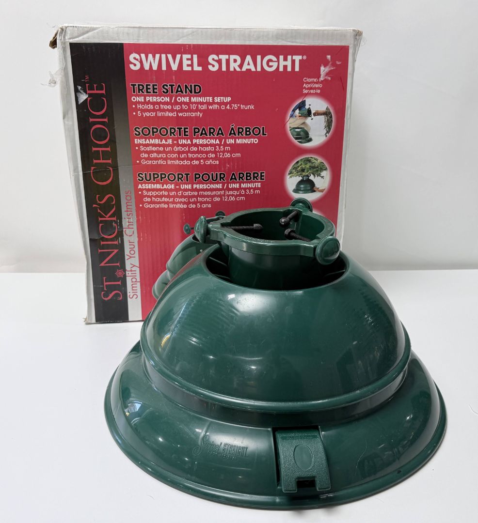 St Nicks Choice Swivel Straight Christmas Tree Stand Holds Up To 10 Ft Tree