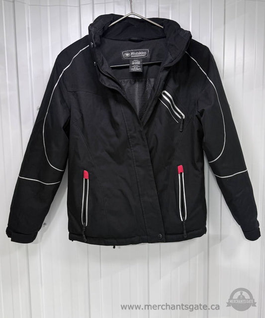 Wetskins Women’s Black Outdoor Jacket with Reflective Trim Size Medium