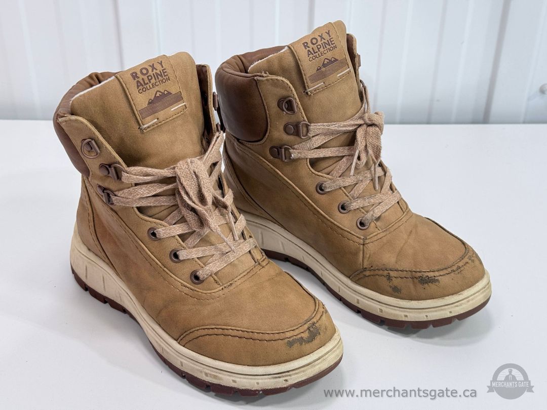 Roxy Karmel Alpine Collection Women’s Lace-Up Winter Boots Tan Size 6