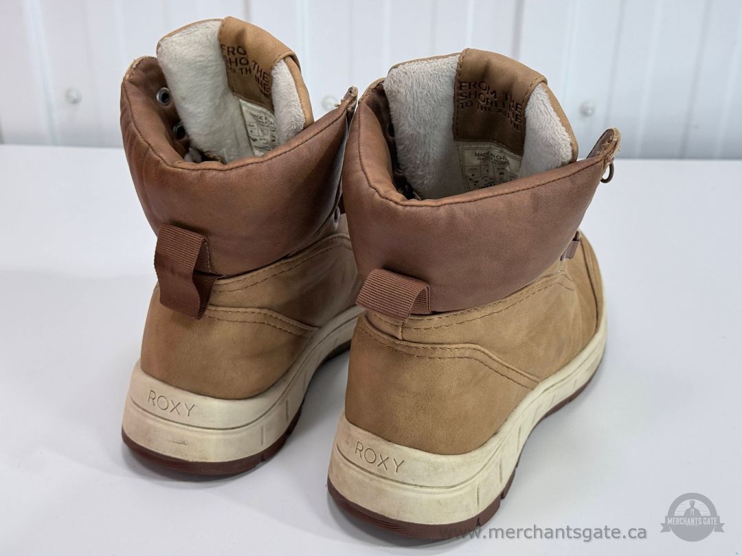 Roxy Karmel Alpine Collection Women’s Lace-Up Winter Boots Tan Size 6