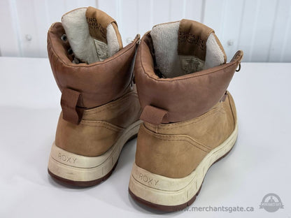 Roxy Karmel Alpine Collection Women’s Lace-Up Winter Boots Tan Size 6