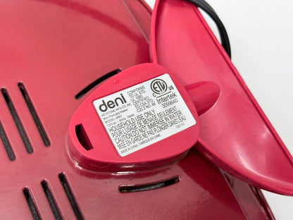 Deni Mini Pancake Maker Model 4883 Non Stick Red Electric Breakfast Appliance
