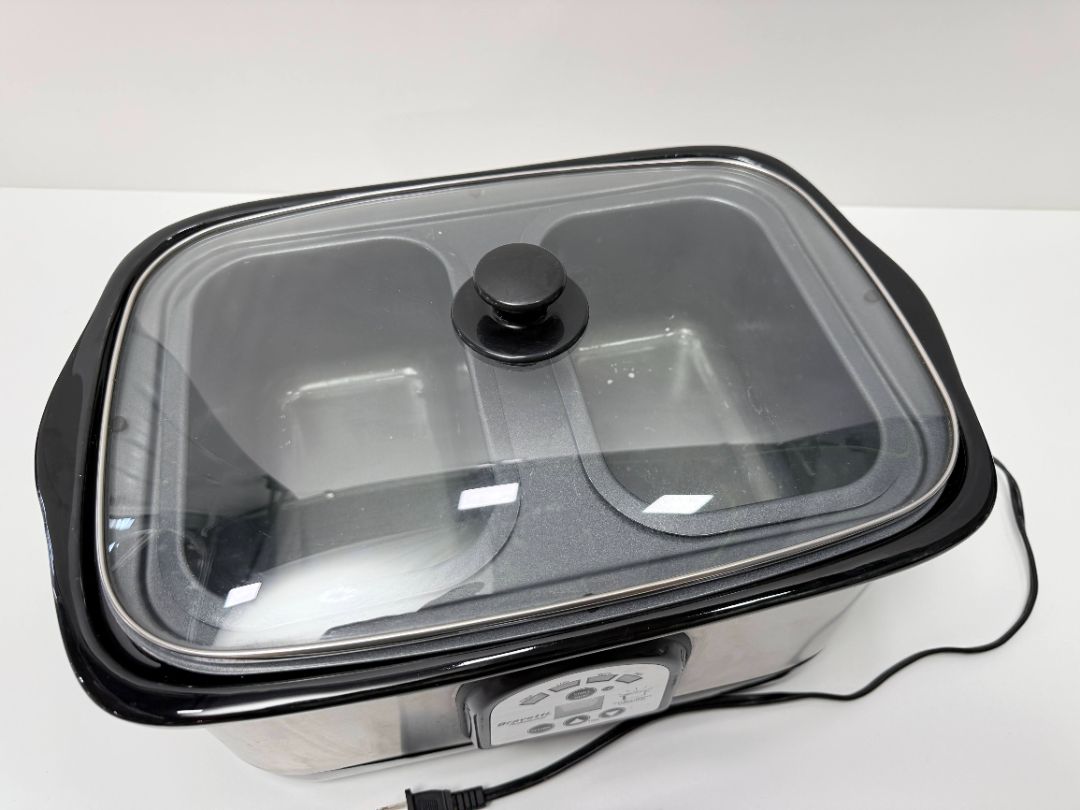 Bravetti Professional Slow Cooker With Removable Inserts And Glass Lid