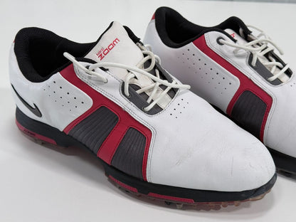 Nike Zoom Trophy Men’s Golf Shoes Size 9.5 – White Red Black Leather Spikes