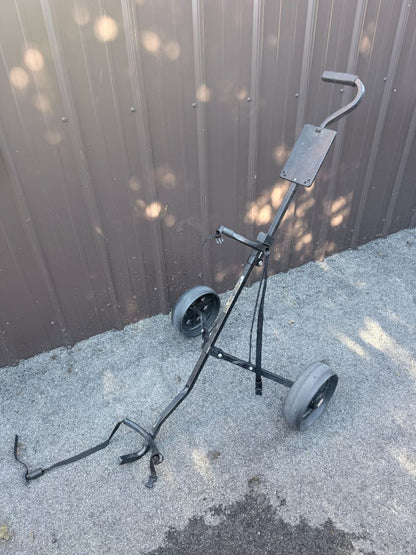 Linksman Folding Two-Wheel Golf Bag Pull Cart Compact Collapsible Trolley