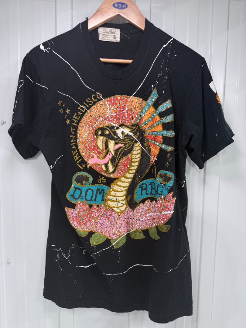 Dom Rebel Dream at the Disco Cobra Rhinestone T-Shirt Men’s Large