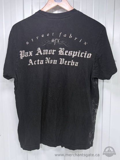 Xzavier Limited Street Fabrix Y2K Rhinestone Gothic Graphic T-Shirt Men’s Large