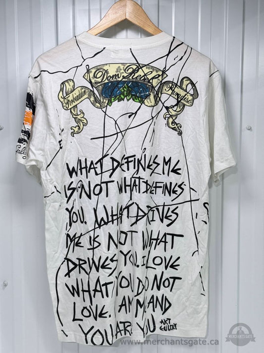 Dom Rebel Forbidden Paradise Rhinestone Skull Wings T-Shirt Men’s XL
