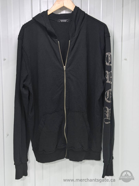 Troy Brand Against Evil Eye Rhinestone Hamsa Zip Hoodie Made in USA