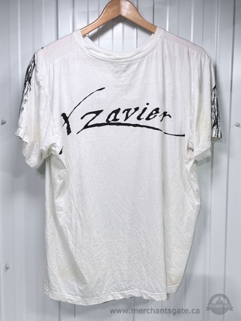 Lot of 2 Xzavier Unlimited Y2K Rhinestone Skull Graphic T-Shirts Sizes L and XL