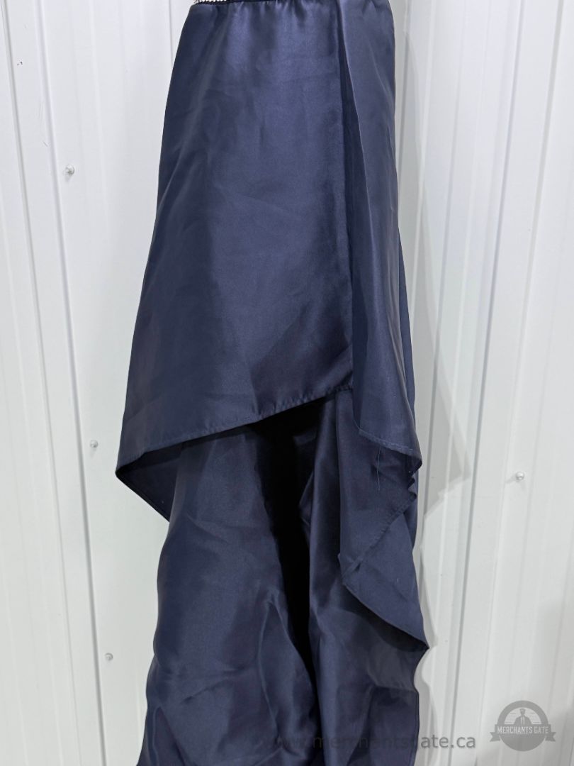 Le Château Navy Blue Lace High-Low Formal Prom Dress Size 7