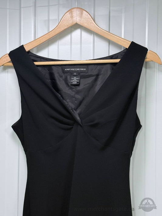 Jones New York Women’s Black Sleeveless Full-Length Formal Dress Size 6
