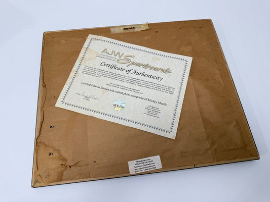 Mickey Mantle Limited Edition Framed Photo Composite w/ COA – Needs Restoration