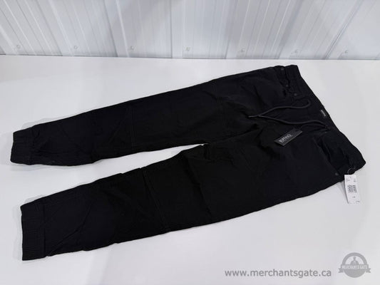 New Buffalo David Bitton Zack-X Men’s Black Jogger Pants Size Large