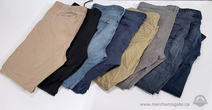 8 Pairs Men’s Size Large Jeans Chinos and Dress Pants Lot - AG Guess Wrangler