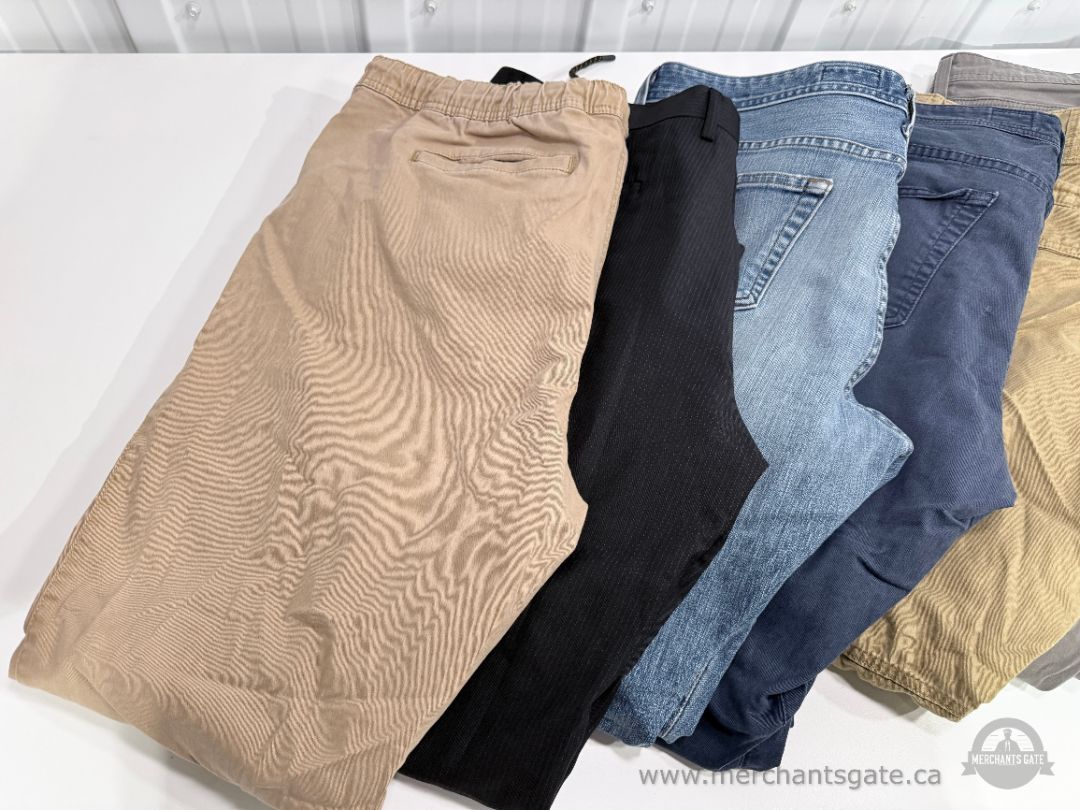 8 Pairs Men’s Size Large Jeans Chinos and Dress Pants Lot - AG Guess Wrangler