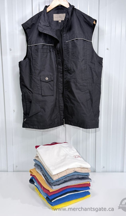 Men’s Size Medium Shirt and Outdoor Vest Lot - 13 Pieces, Vintage B.U.M. Knights