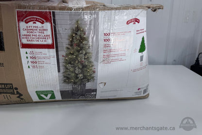Holiday Time 4-Foot Cashmere Berry Porch Christmas Tree - Lights Not Working