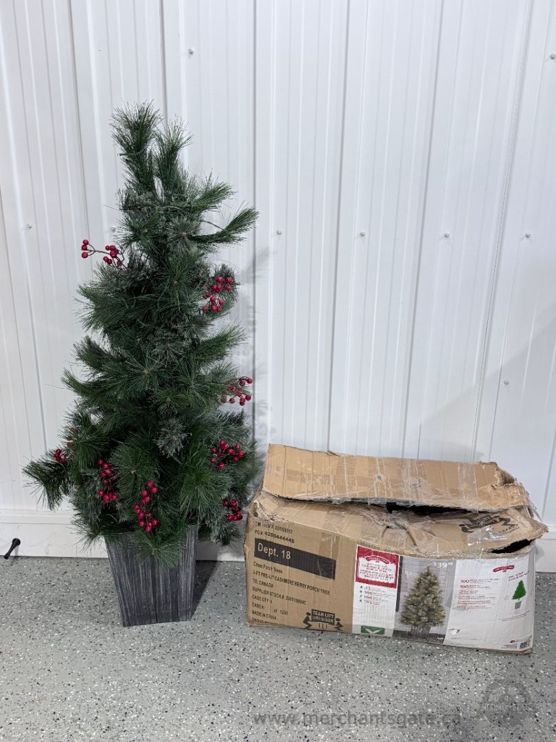 Holiday Time 4-Foot Cashmere Berry Porch Christmas Tree - Lights Not Working