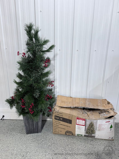 Holiday Time 4-Foot Cashmere Berry Porch Christmas Tree - Lights Not Working