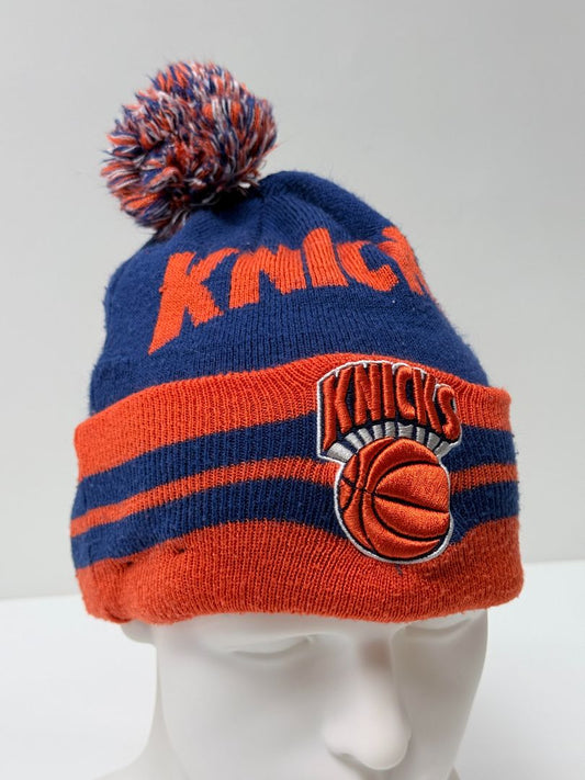 New York Knicks Winter Pom Pom Hat Blue orange NBA Toque