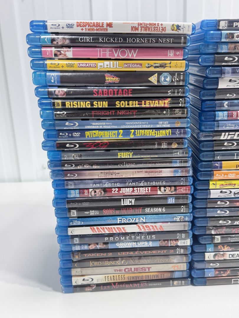 54 Blu-ray Movie Lot with Back to the Future Trilogy, Sons of Anarchy, Disney and More