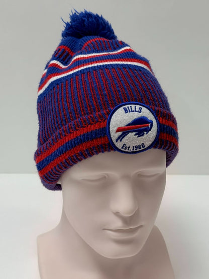 Buffalo Bills New Era NFL Knit Winter Hat Blue Red Pom Beanie