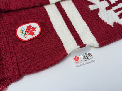 Canada Olympic Scarf Hudsons Bay official Red White Knit 60 Inch Team Canada
