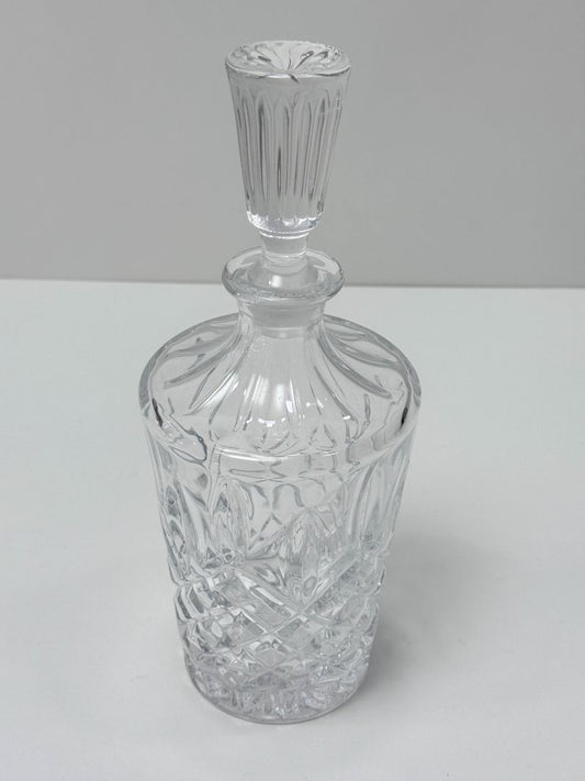 Cut Crystal Glass Decanters with Stoppers 12" Tall